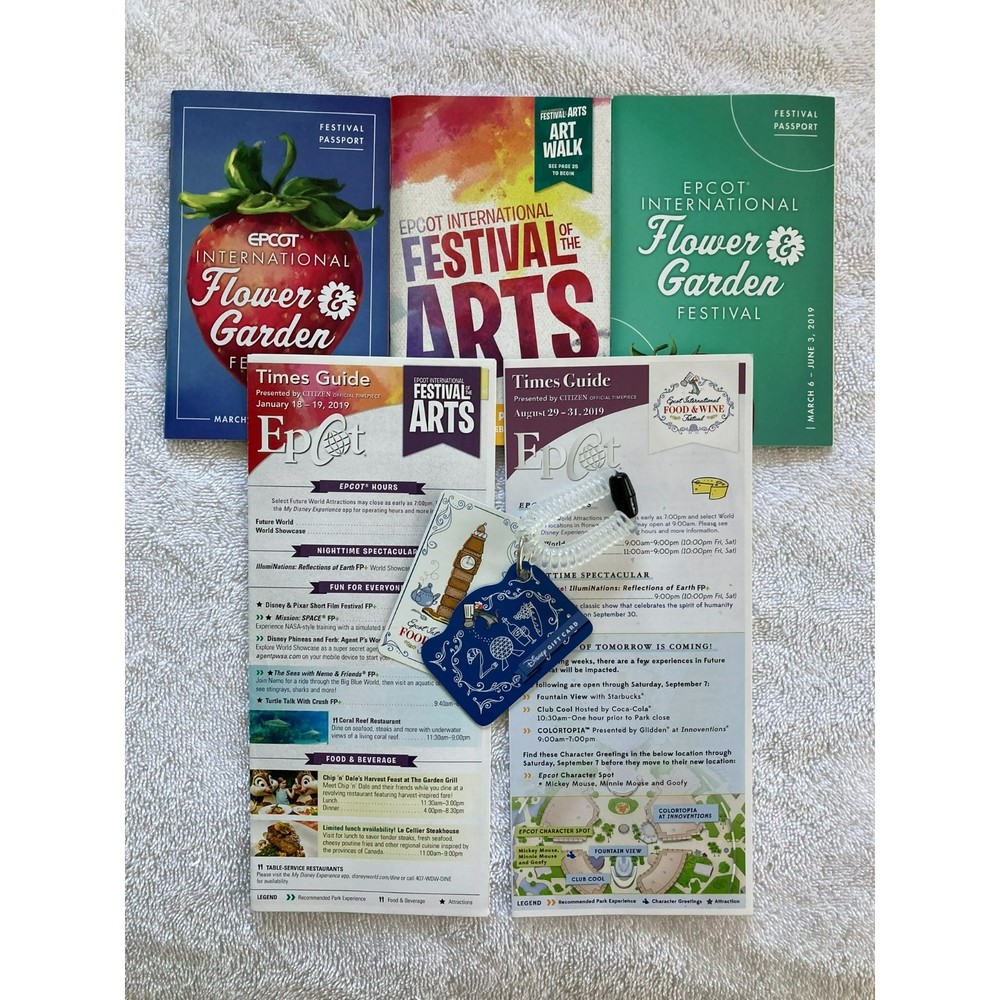 Walt Disney World Epcot Lot Flower & Garden Festival Arts Food & Wine Gift Card